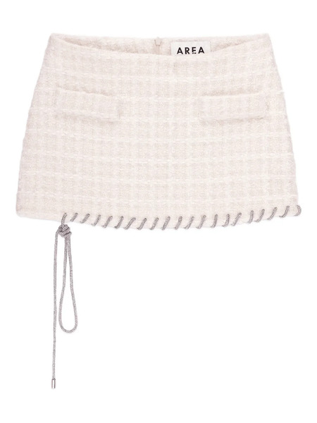  Area Tweed-texture Mini Skirt - Neutrals 