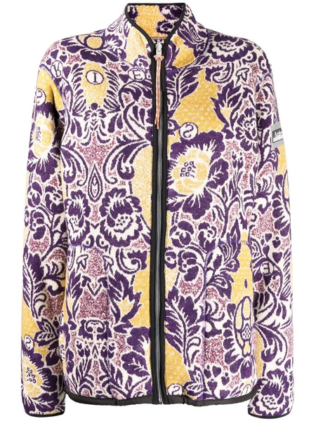  Aries Floral-pattern Zip-up Cardigan - Pink 