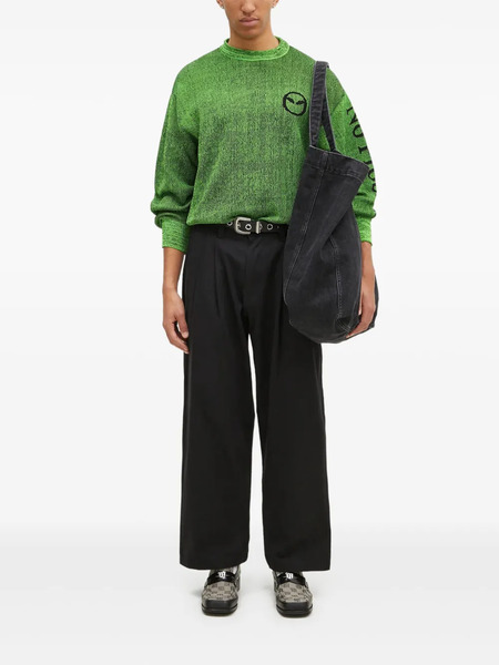 Aries Glitch Alien-o Knit Sweater - Green 