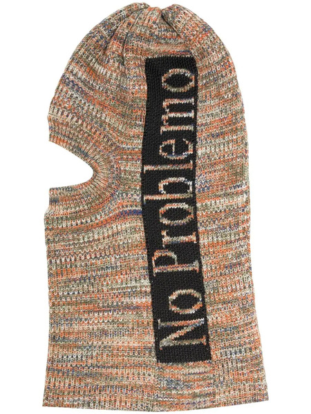  Aries Logo-print Knitted Balaclava - Multicolour 