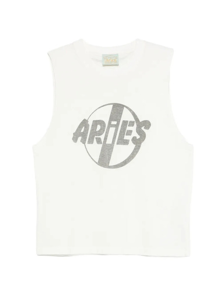  Aries Punk Logo Muscle Vest - Neutrals 