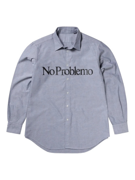  Aries Slogan-print Shirt - Grey 