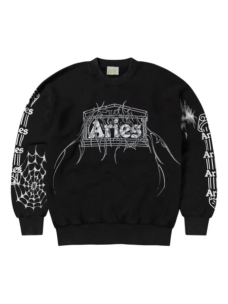  Aries Spider-web Sweatshirt - Black 