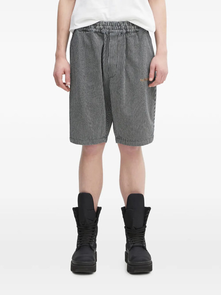  Aries Striped Patch Shorts - Blue 