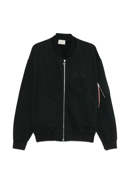  Aries Temple Faded Bomber Jacket - Black 
