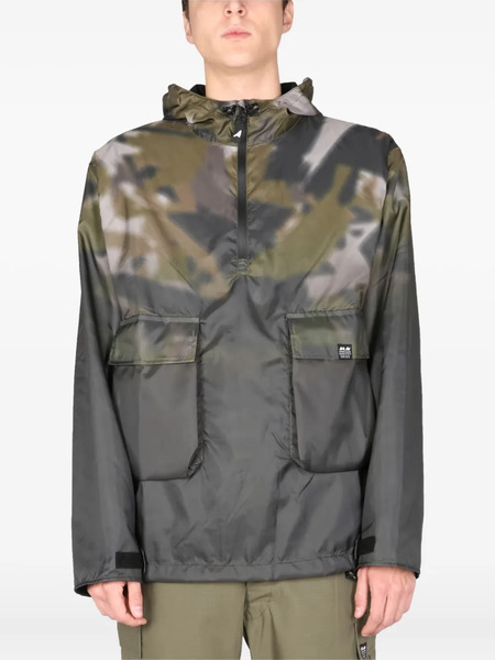  Arkair Camouflage-print Half-zip Jacket - Brown 