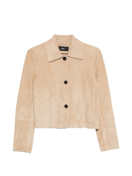  Arma Button-fastening Suede Jacket - Neutrals 