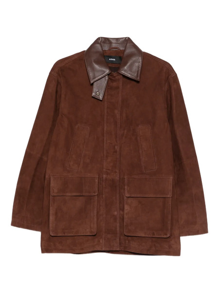  Arma Elsa Front-pocket Leather Jacket - Brown 