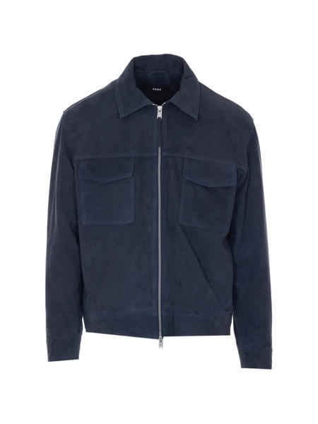  Arma Kale Suede Zip Jacket - Blue 