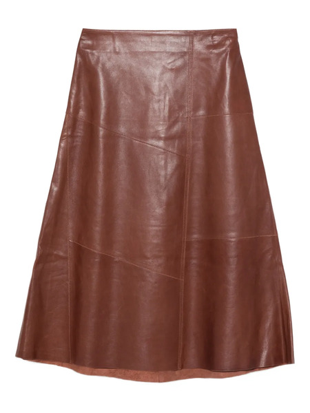  Arma Panelled Midi Skirt - Brown 