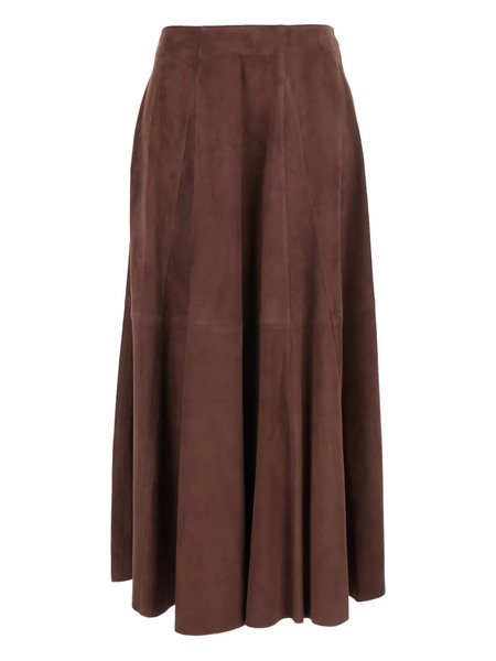  Arma Panelled Midi Skirt - Brown 