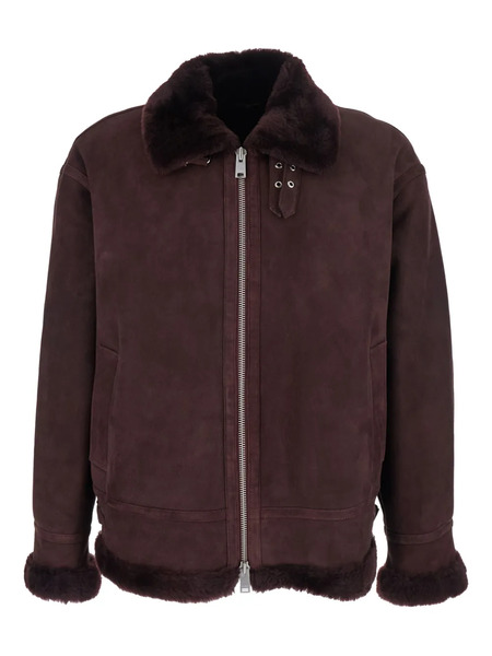  Arma Sano Suede Shearling-lined Jacket - Red 