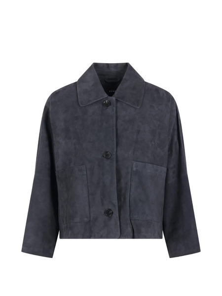  Arma Zhou Leather Jacket - Blue 