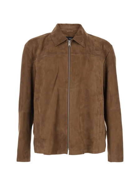  Arma Zipped Leather Jacket - Brown 