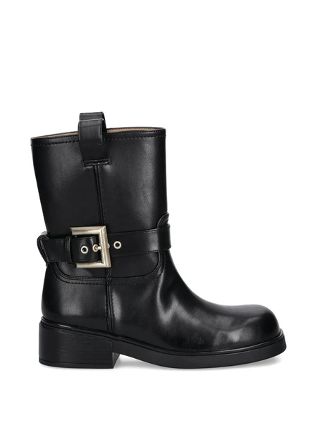  Armani Exchange Buckle-strap Boots - Black 