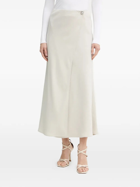  Armani Exchange Button-detail Midi Skirt - Neutrals 