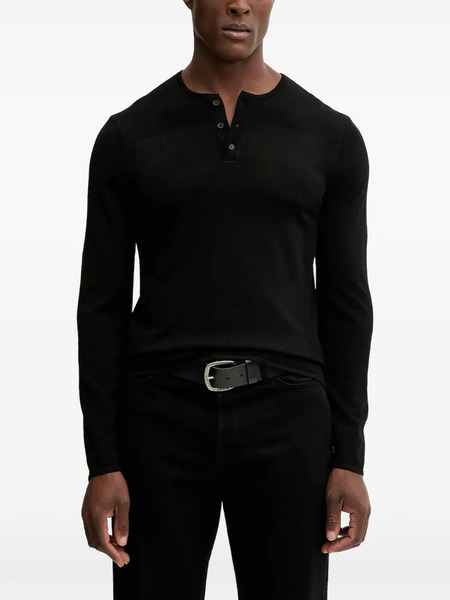  Armani Exchange Buttoned Sweater - Black 