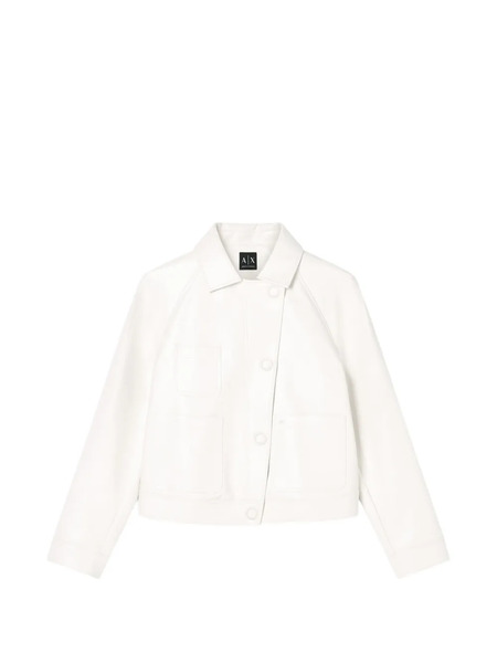  Armani Exchange Chest Pockets Buttoned Jacket - White 
