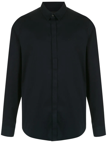  Armani Exchange Concealed Front Shirt - Blue 