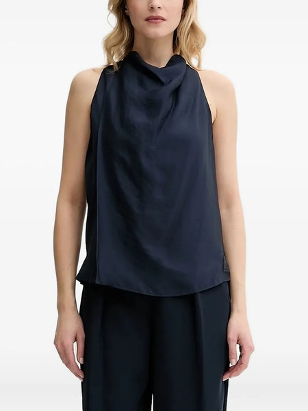  Armani Exchange Cowl-neck Halter Top - Blue 
