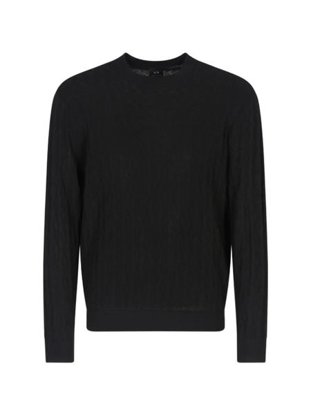  Armani Exchange Diamond-patterned Sweater - Black 