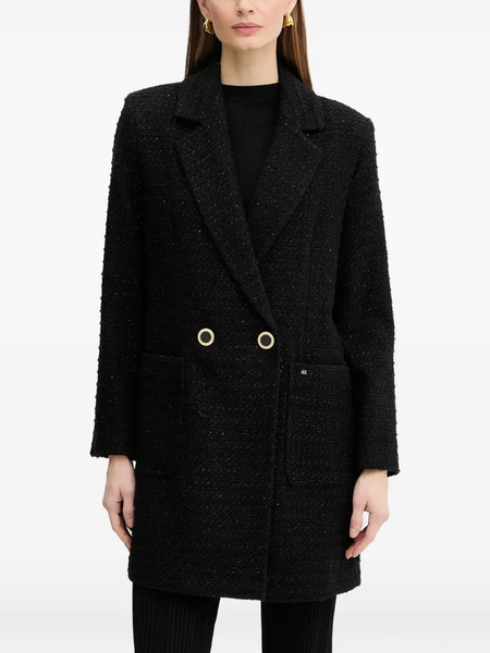  Armani Exchange Double-breasted Coat - Black 