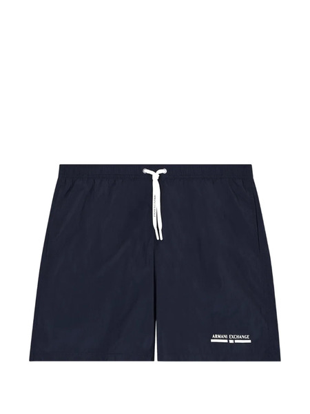  Armani Exchange Drawstring-fastening Swim Shorts - Blue 
