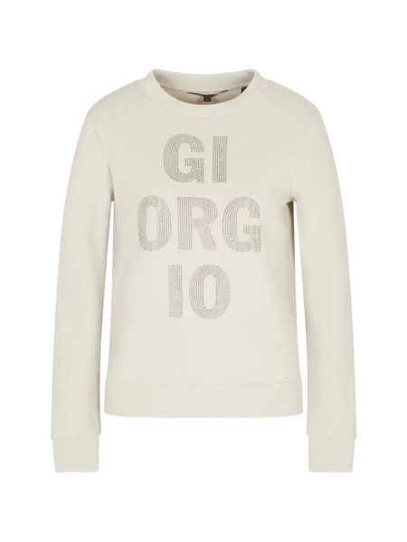  Armani Exchange Embellished Sweatshirt - Neutrals 