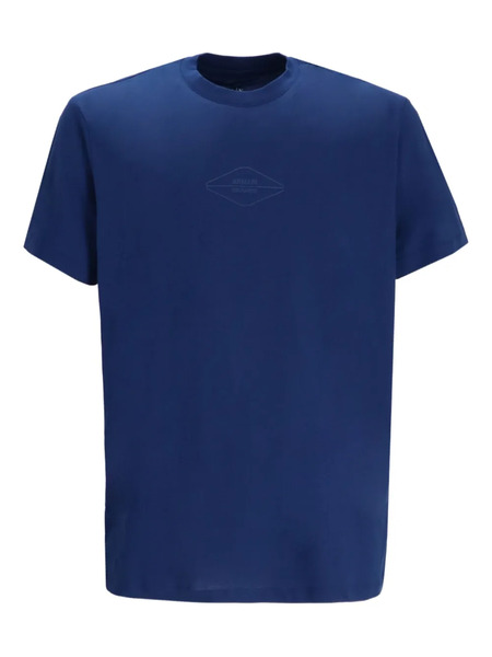  Armani Exchange Embossed Crew-neck T-shirt - Blue 