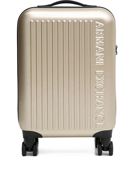  Armani Exchange Embossed Wheeled Luggage - Gold 