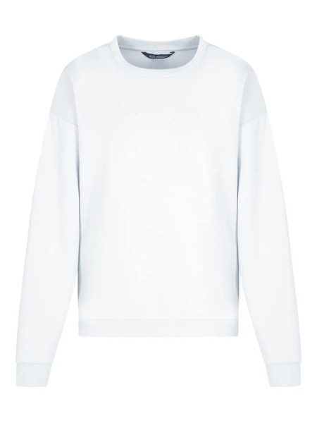  Armani Exchange Embroidered Crew-neck Sweatshirt - Blue 