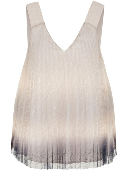  Armani Exchange Gradient Lace Pleated Blouse - Neutrals 