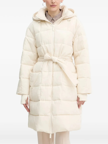  Armani Exchange Hooded Belted Coat - Neutrals 