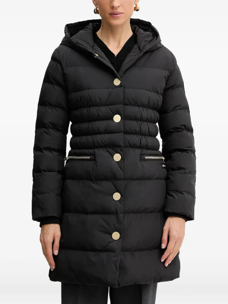  Armani Exchange Hooded Buttoned Puffer Jacket - Black 