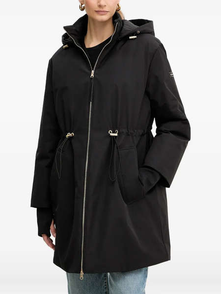  Armani Exchange Hooded Drawstring Coat - Black 