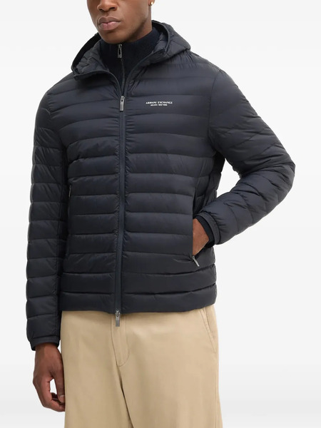  Armani Exchange Hooded Padded Jacket - Blue 