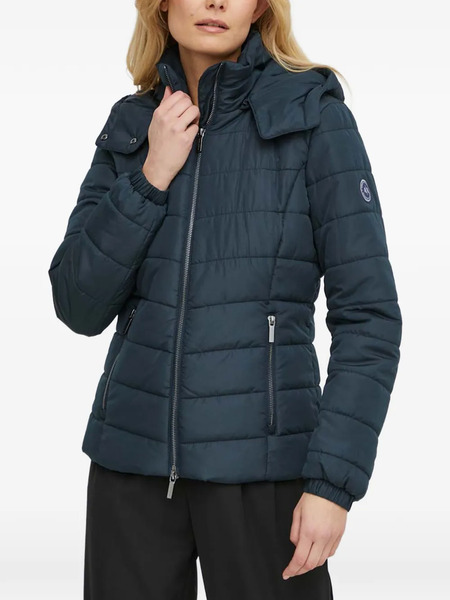  Armani Exchange Hooded Quilted Puffer Jacket - Blue 