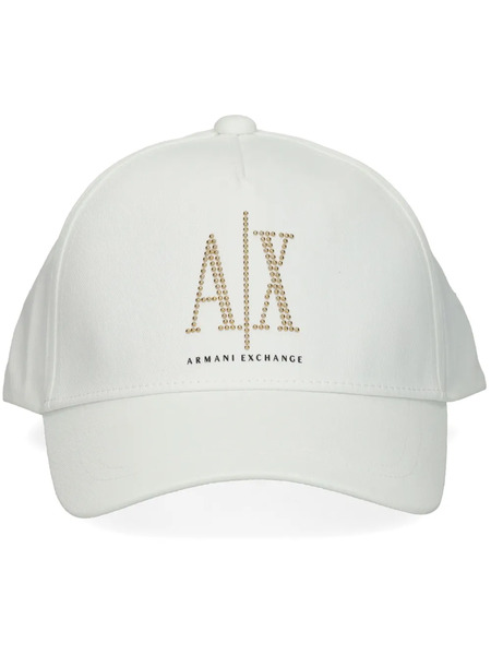  Armani Exchange Logo-embellished Cap - White 