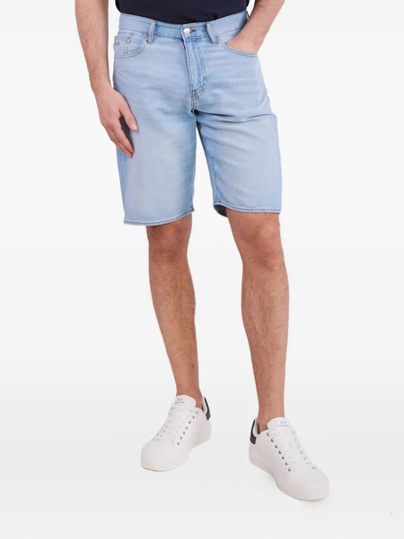  Armani Exchange Logo-patch Denim Shorts - Blue 