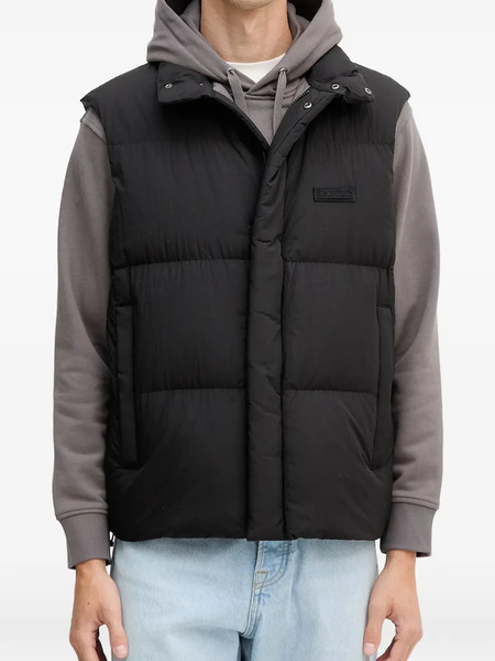  Armani Exchange Logo-patch Padded Gilet - Black 