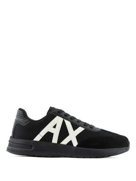  Armani Exchange Logo-patch Panelled-design Sneakers - Black 