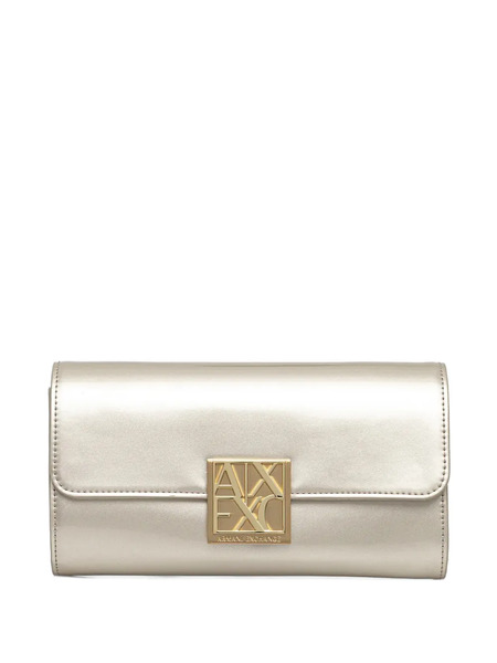  Armani Exchange Logo Plaque Chain Wallet - Silver 