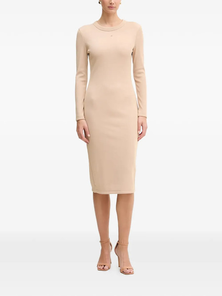  Armani Exchange Long-sleeve Split Dress - Neutrals 