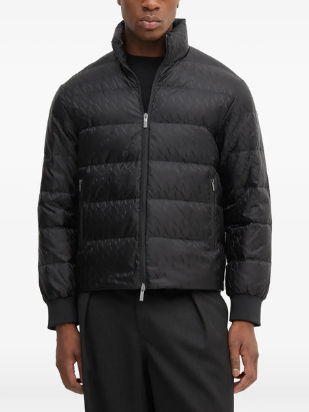  Armani Exchange Monogram Pattern Jacket - Black 