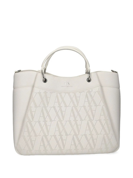  Armani Exchange Monogram-pattern Tote Bag - White 