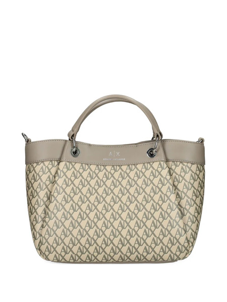  Armani Exchange Monogram Tote Bag - Neutrals 