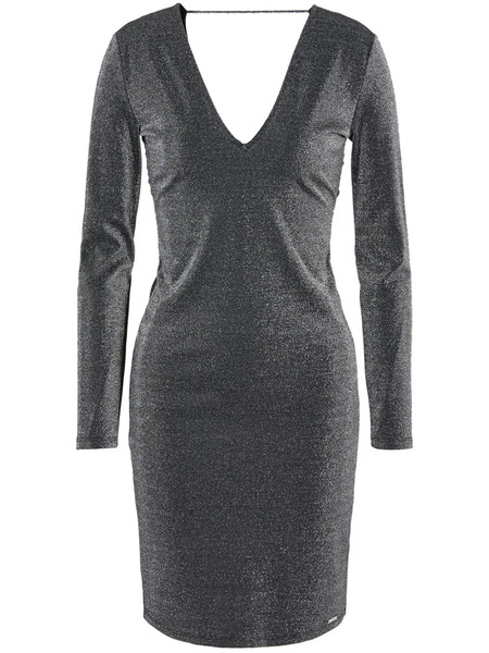  Armani Exchange Open-back V-neck Dress - Silver 