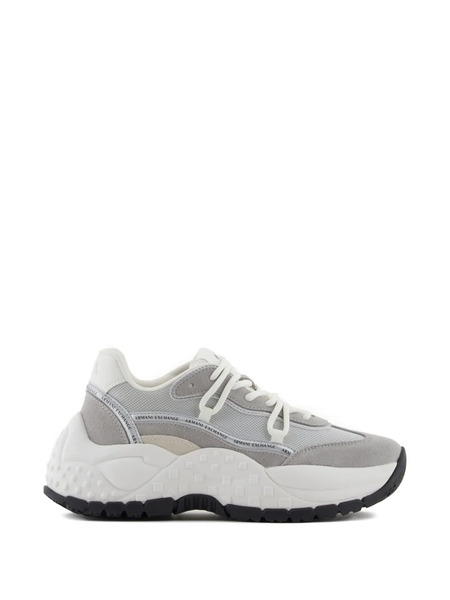  Armani Exchange Panelled Sneakers - Grey 