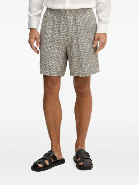  Armani Exchange Patterned Elasticated Shorts - Neutrals 
