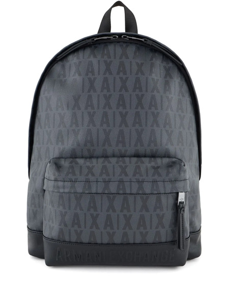  Armani Exchange Patterned Jacquard Backpack - Grey 
